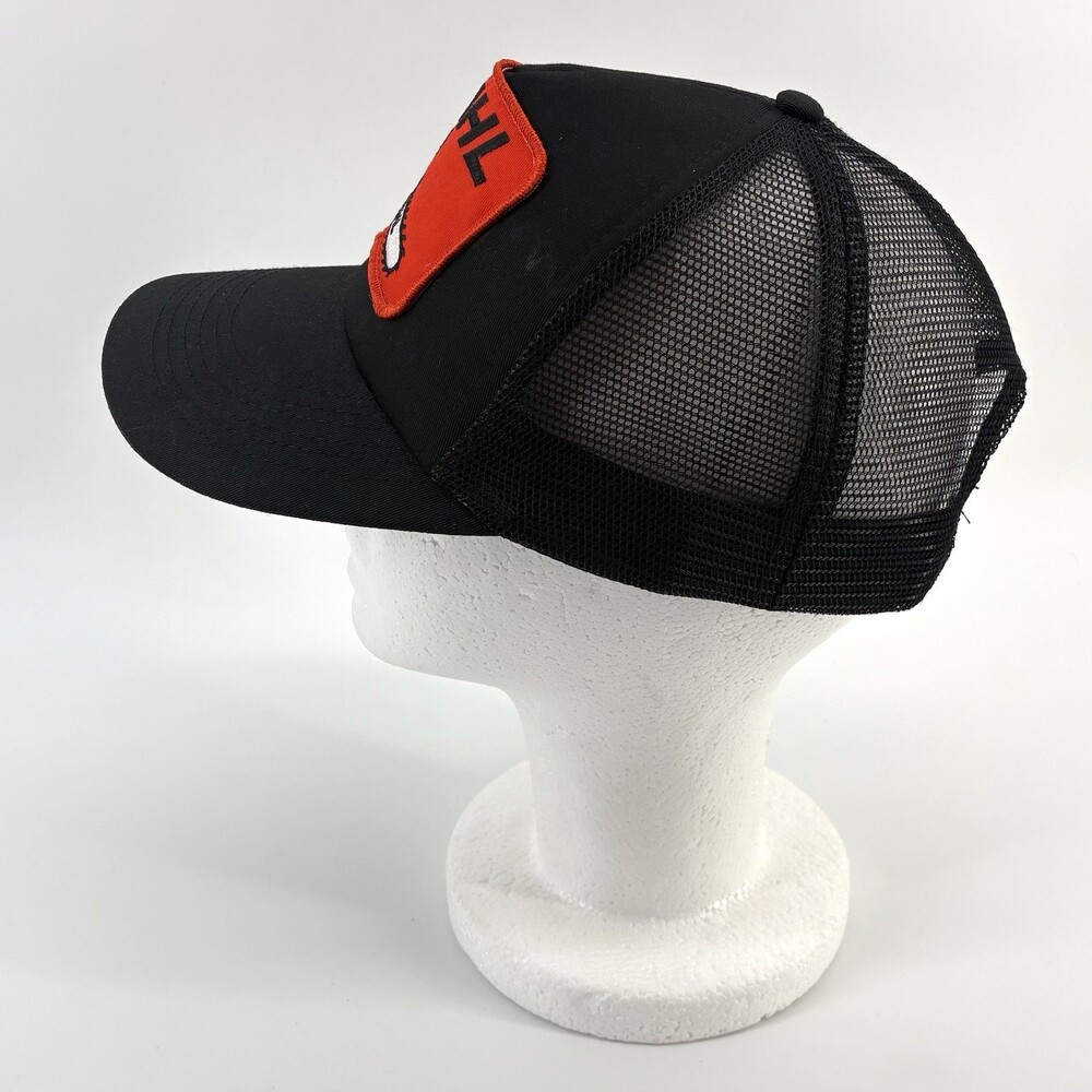 Stihl Chainsaw Patch Trucker Hat Black Snapback Foam Cap (W9) - Picture 4 of 8